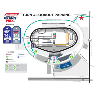 Turn 4 Lookout Parking Map