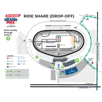 Ride Share Drop-off Map