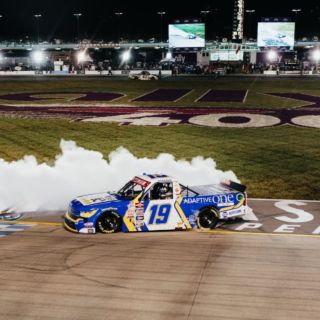 Christian Eckes led every lap of the Rackley Roofing 200 at Nashville Superspeedway to score his third win on the season and make an early statement that he will be one to contend with in the upcoming NASCAR Craftsman Truck Series playoffs.